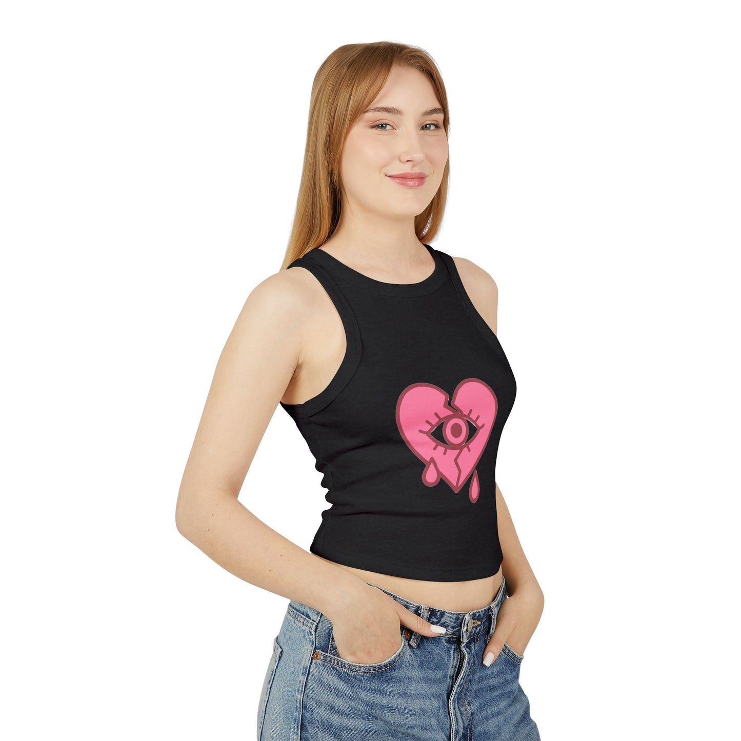 NaLu: Heart on the Line |Micro Rib Racer Tank Top