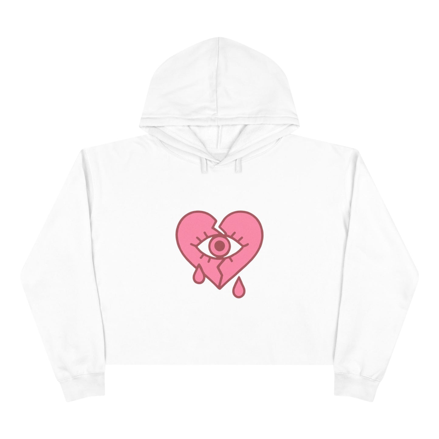 NaLu: Heart on the Line. |Cute Girls Crop Hoodie