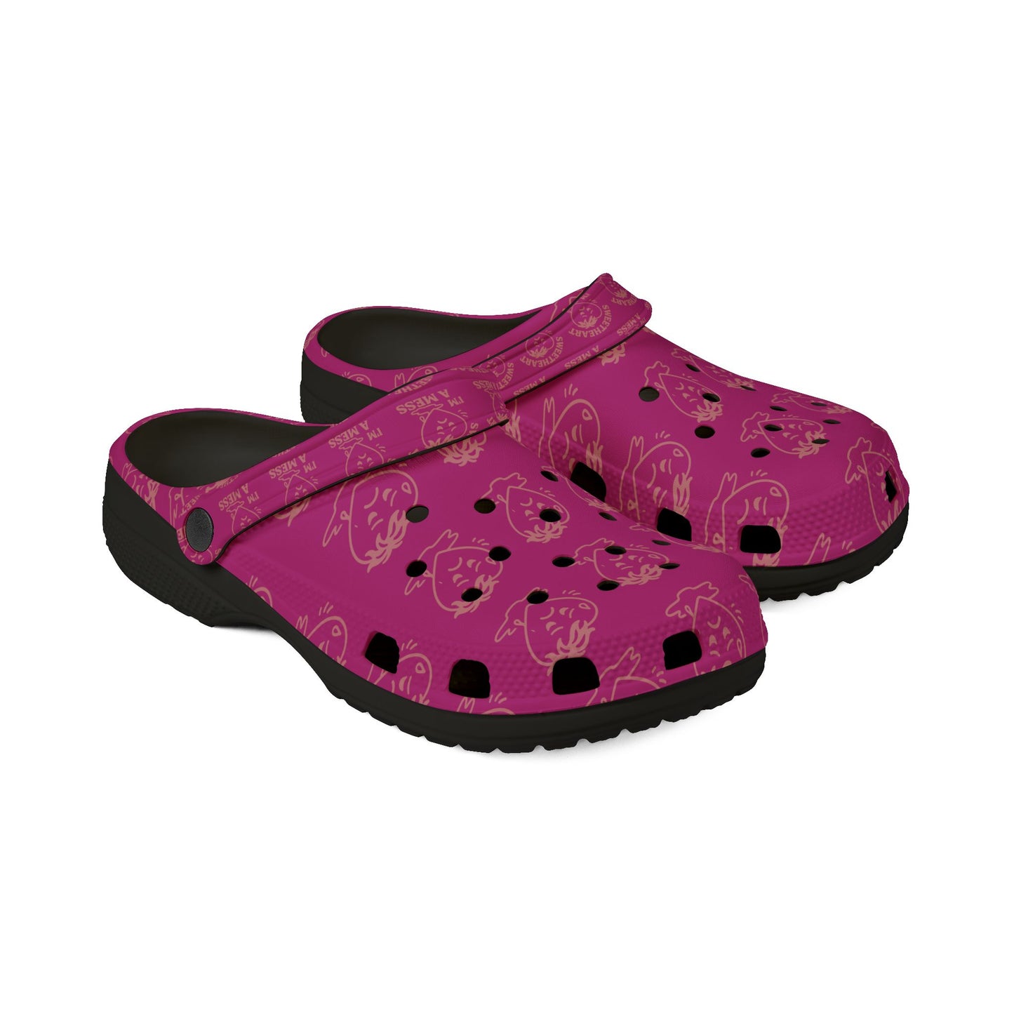 NaLu Be a Mess |Vibrant Pink EVA Foam Clogs for Fun