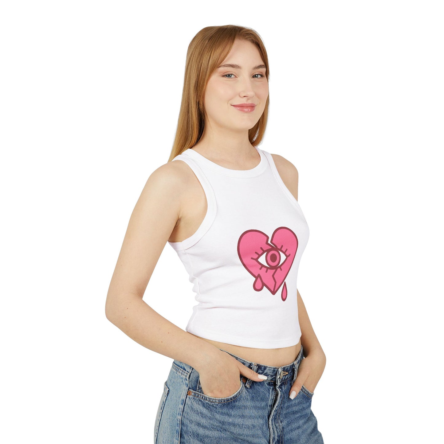 NaLu: Heart on the Line |Micro Rib Racer Tank Top