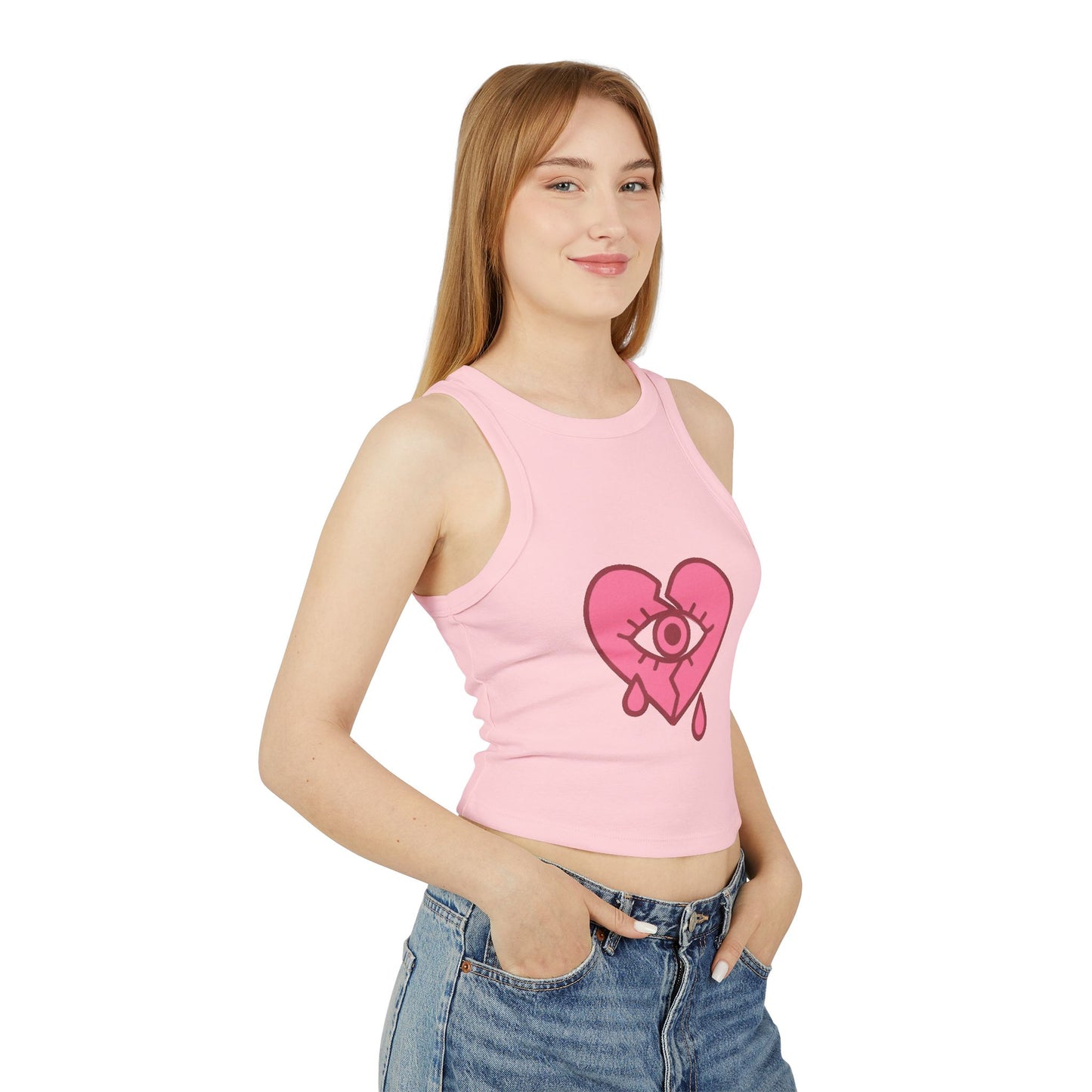 NaLu: Heart on the Line |Micro Rib Racer Tank Top