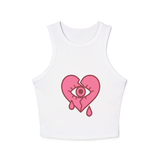NaLu: Heart on the Line |Micro Rib Racer Tank Top