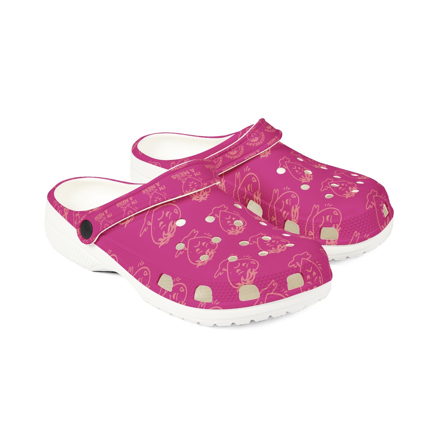 NaLu Be a Mess  |Vibrant Pink EVA Foam Clogs for Fun