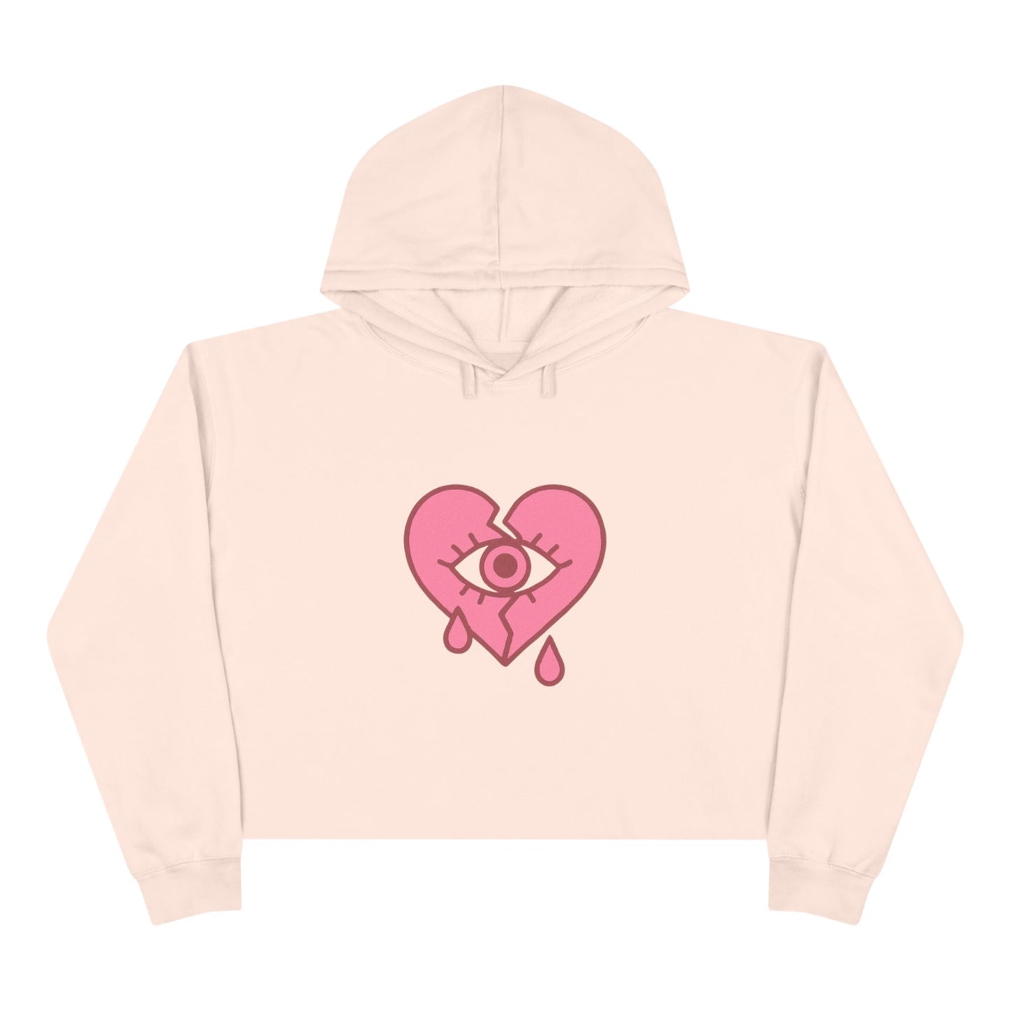 NaLu: Heart on the Line. |Cute Girls Crop Hoodie
