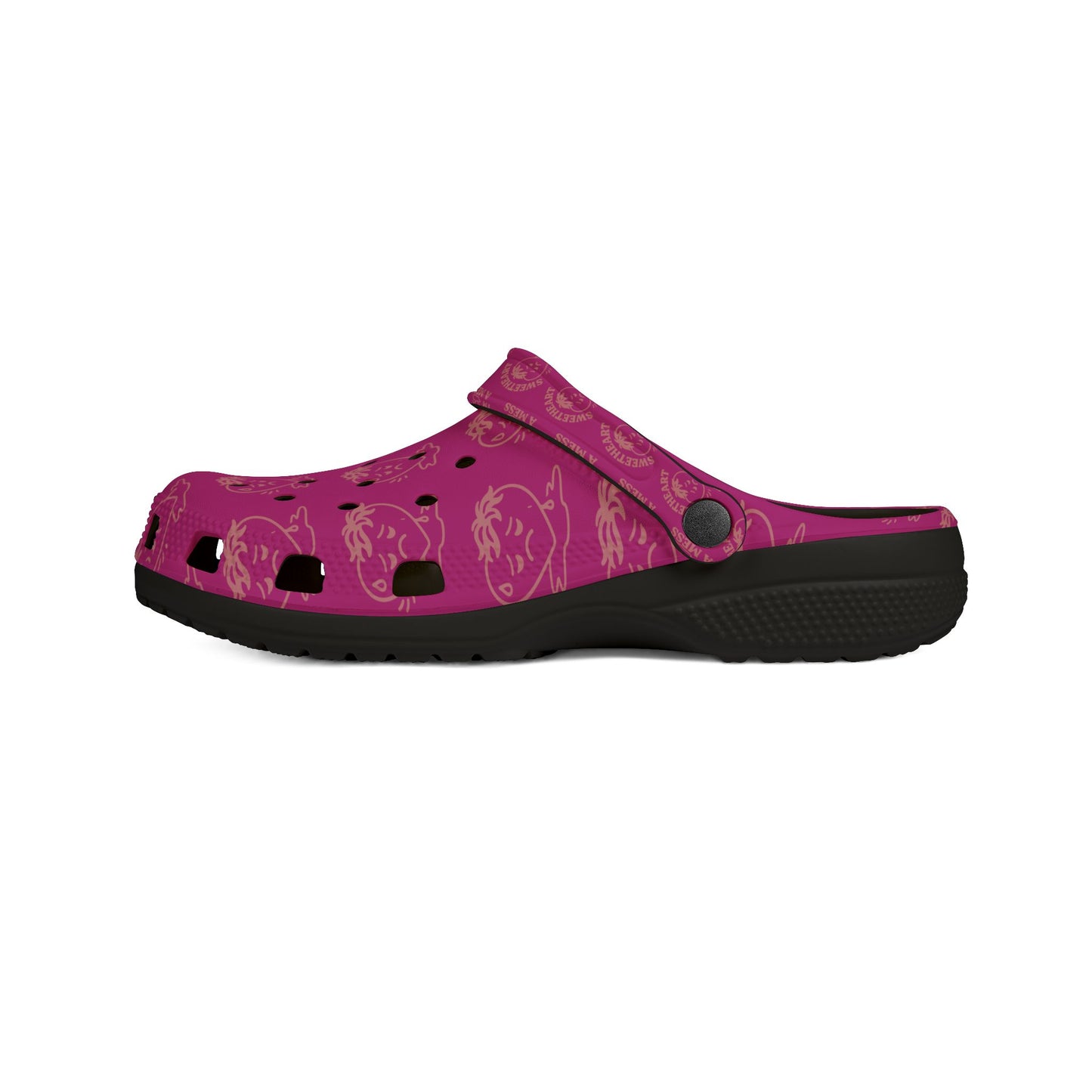 NaLu Be a Mess  |Vibrant Pink EVA Foam Clogs for Fun