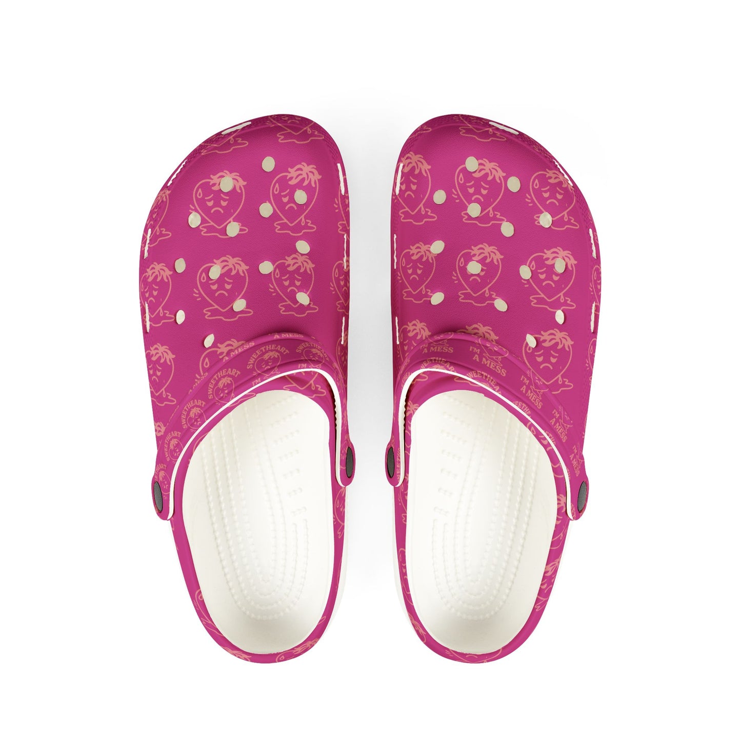 NaLu Be a Mess  |Vibrant Pink EVA Foam Clogs for Fun